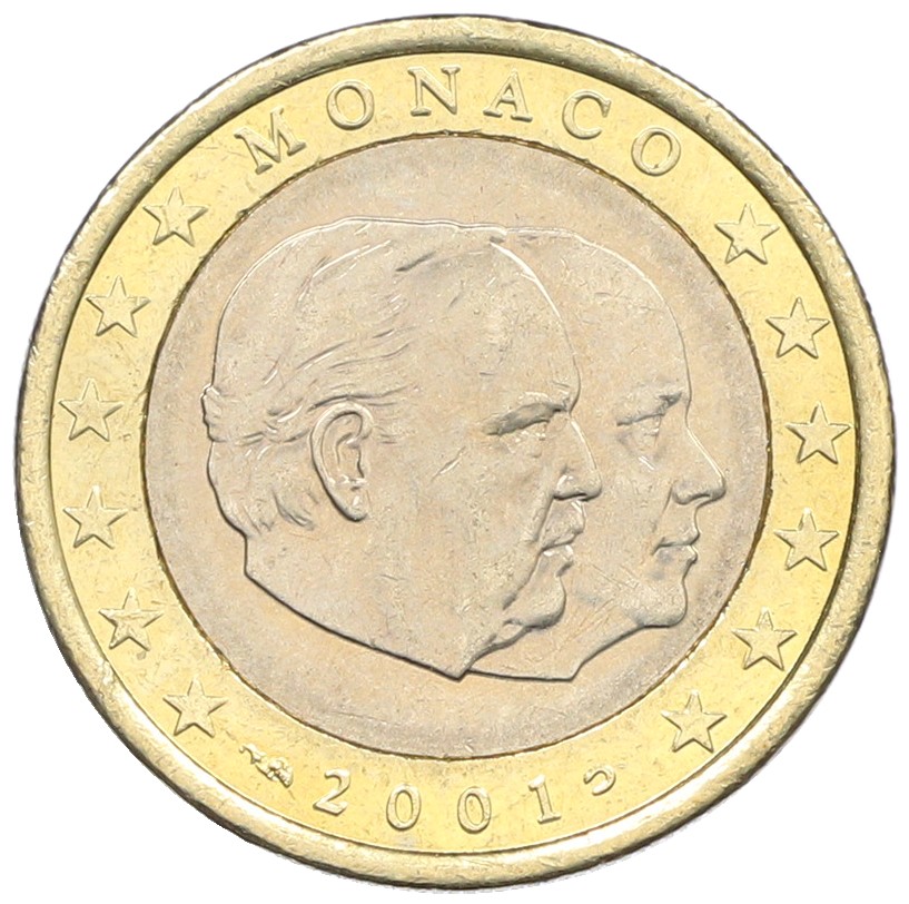 1 евро 2001 года Монако — Фото №1