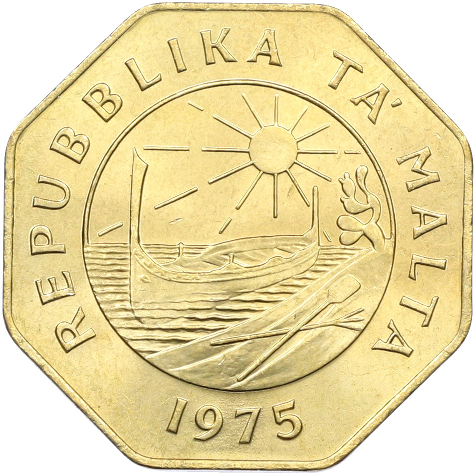 25 центов 1975 года Мальта — Фото №1
