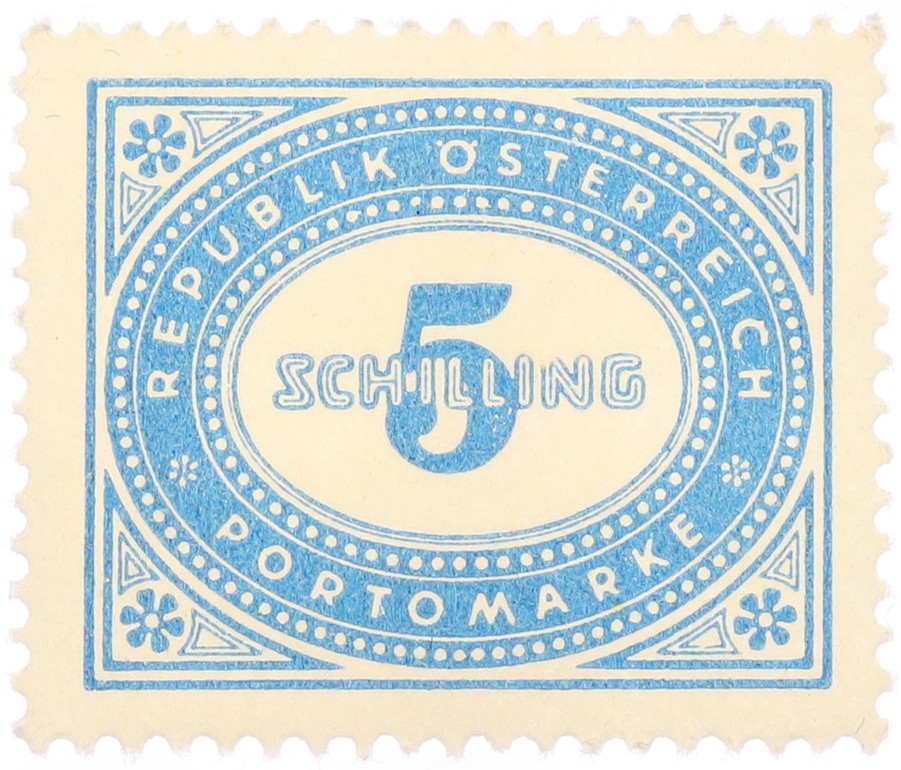 Почтовая марка 5 шиллингов 1947 года Австрия — Фото №1