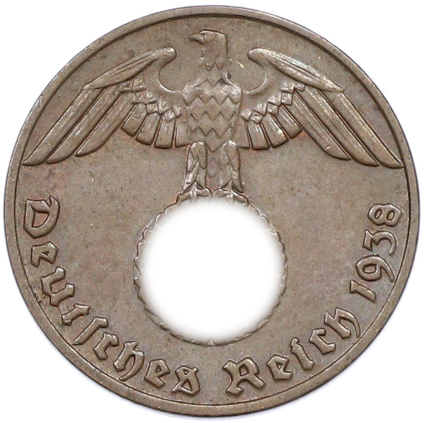 1 рейхспфенниг 1938 года E Германия — Фото №1