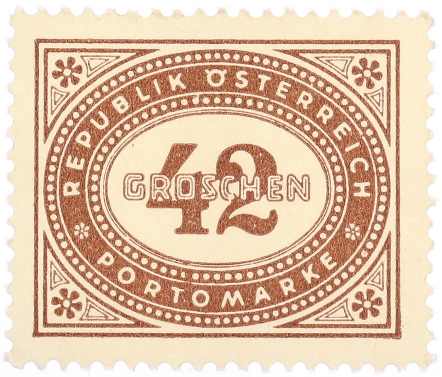 Почтовая марка 42 гроша 1947 года Австрия — Фото №1