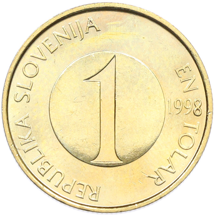 1 толар 1998 года Словения — Фото №2