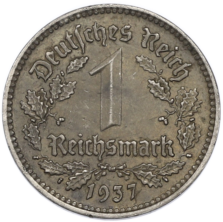 1 рейхсмарка 1937 года A Германия — Фото №1
