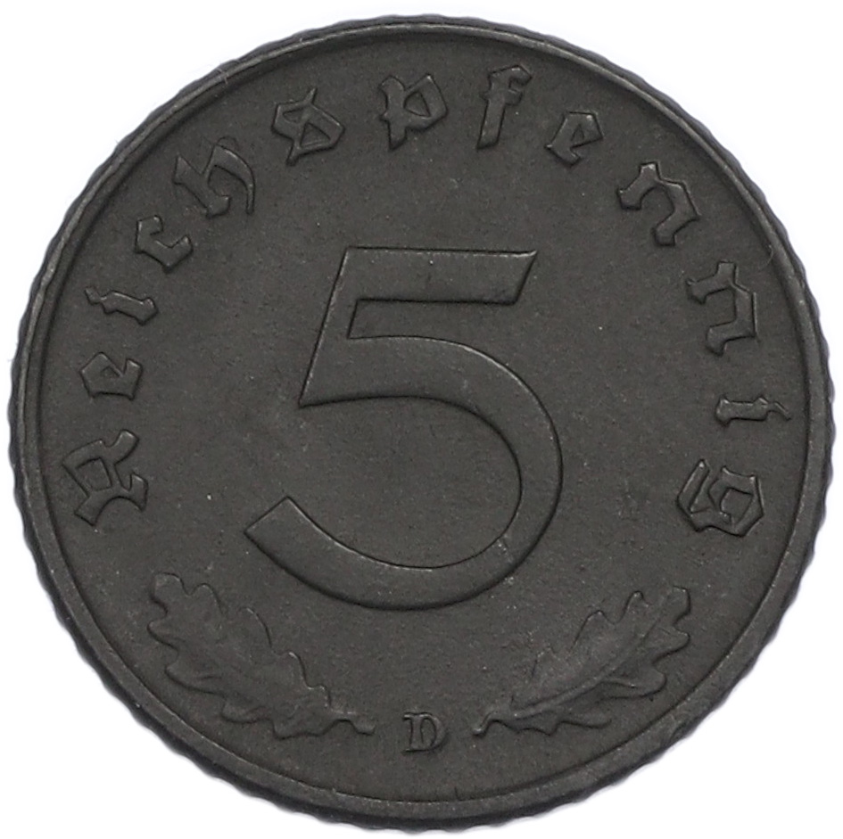 5 рейхспфеннигов 1947 года D Германия — Фото №2