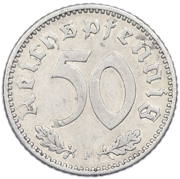 50 рейхспфеннигов 1935 года F Германия — Фото №2