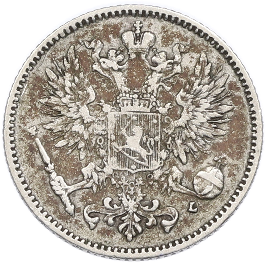 50 пенни 1892 года Русская Финляндия — Фото №2