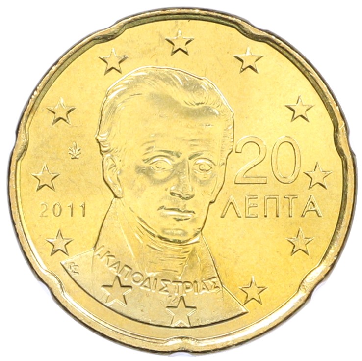 20 евроцентов 2011 года Греция — Фото №1