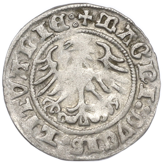 1/2 гроша 1511 года Литва — Сигизмунд I Старый — Фото №2