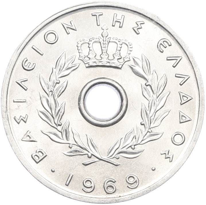 10 лепт 1969 года Греция — Фото №1