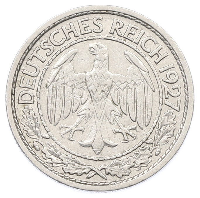 50 рейхспфеннигов 1927 года A Германия — Фото №1