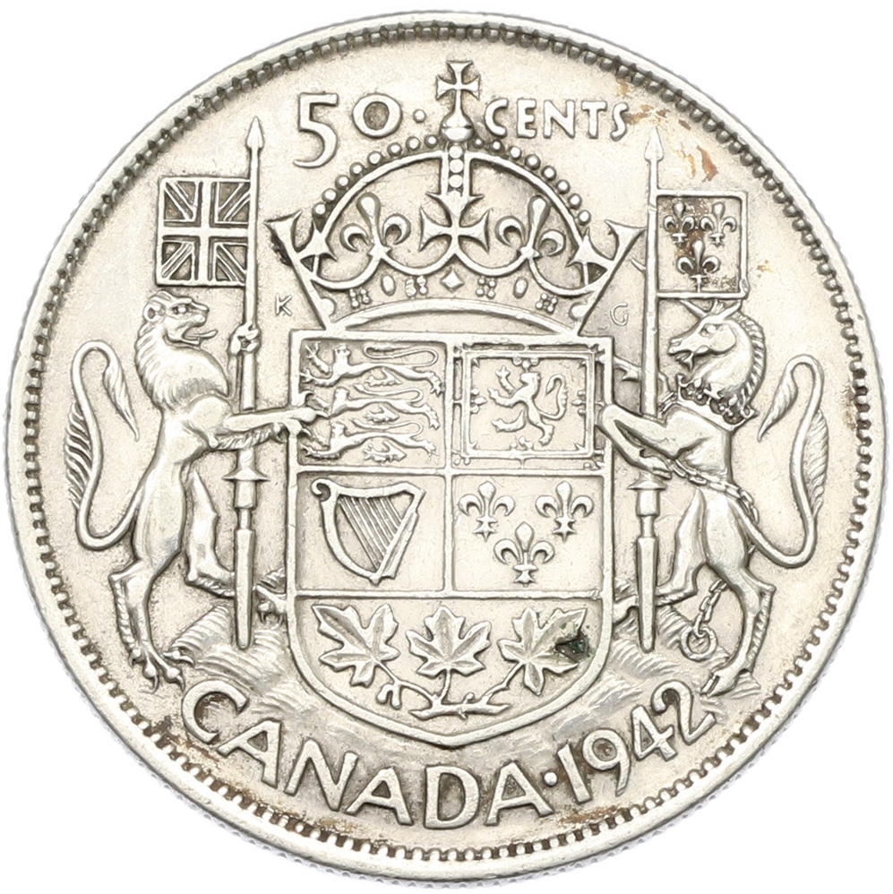 50 центов 1942 года Канада — Фото №1