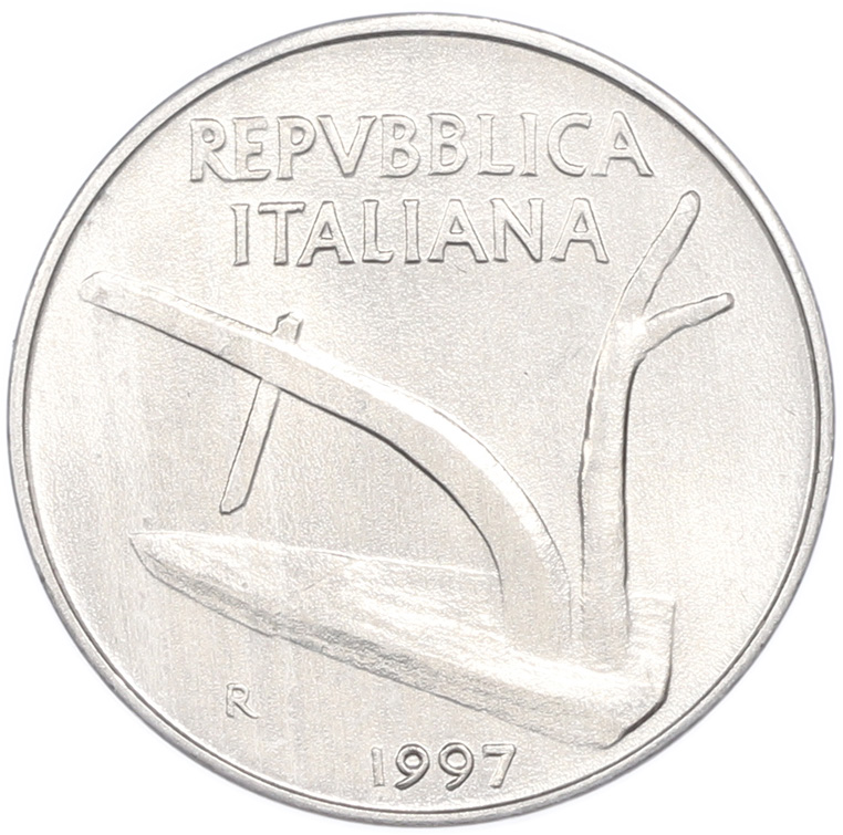 10 лир 1997 года Италия — Фото №1