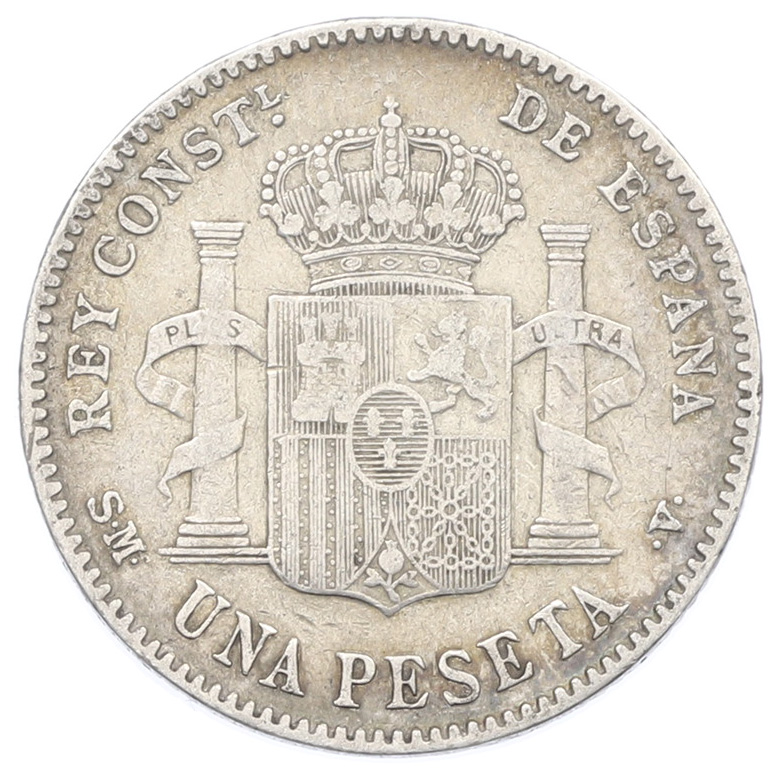 1 песета 1900 года Испания — Фото №2