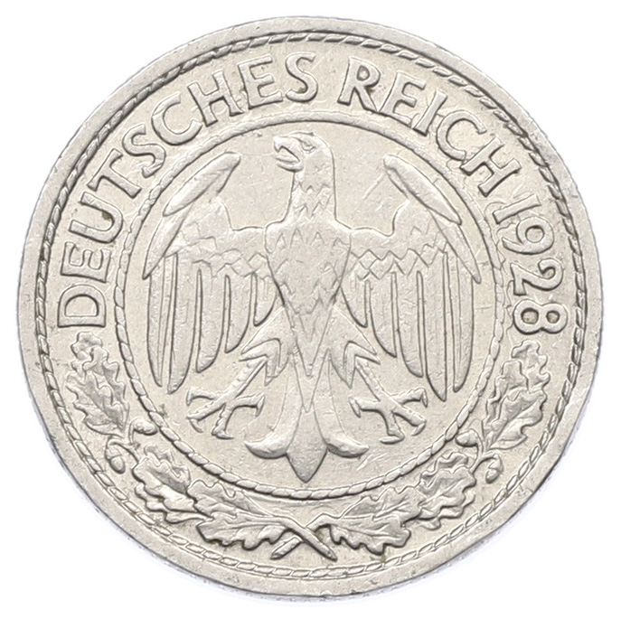 50 рейхспфеннигов 1928 года A Германия — Фото №1