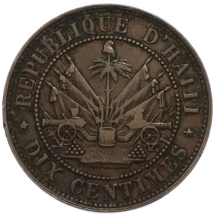 10 сантимов 1863 года Гаити — Фото №2