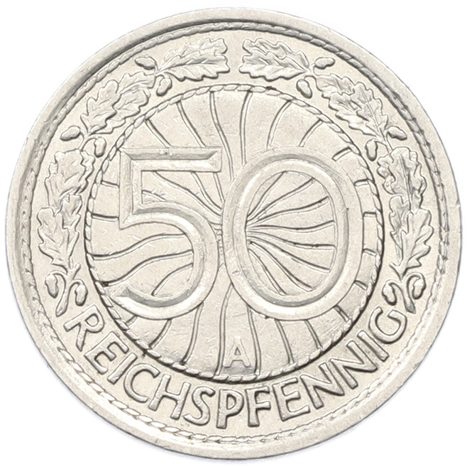 50 рейхспфеннигов 1927 года A Германия — Фото №2