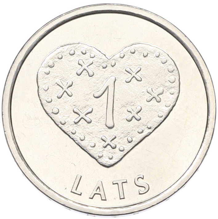 1 лат 2011 года Латвия «Пряничное сердце» — Фото №1