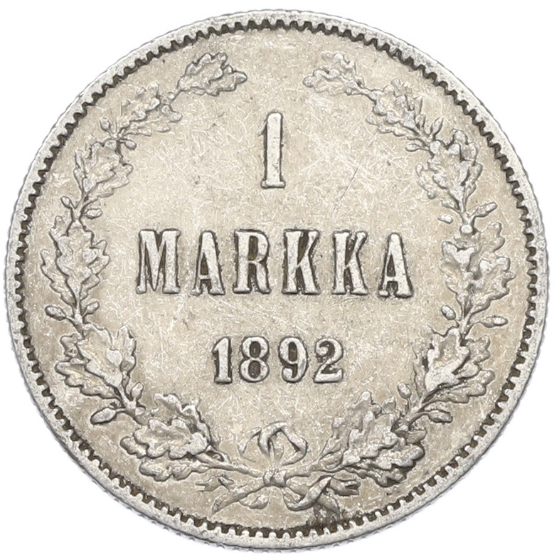 1 марка 1892 года Русская Финляндия — Фото №1