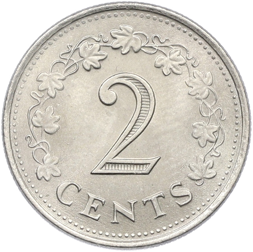 2 цента 1982 года Мальта — Фото №2