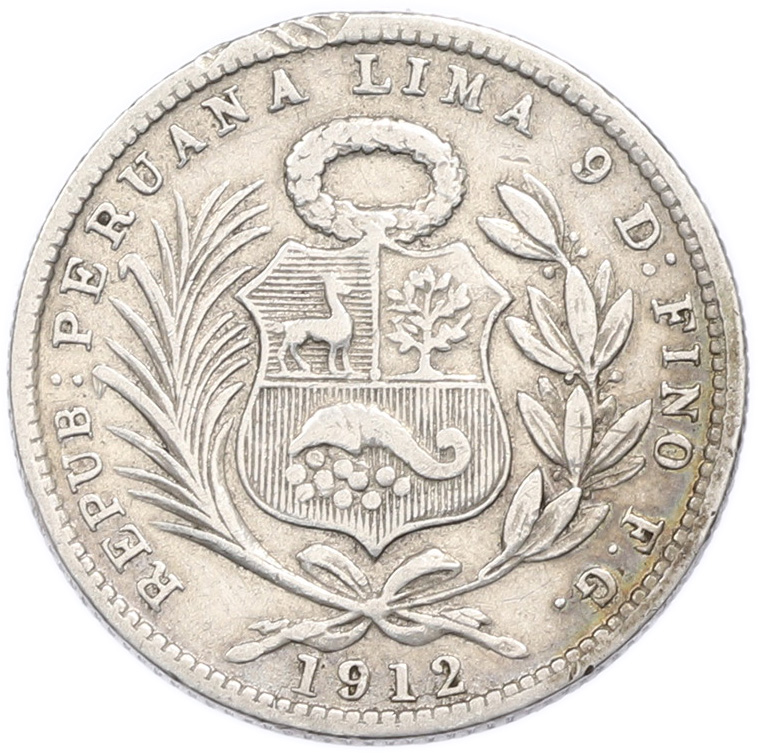 1/5 соля 1912 года Перу — Фото №1