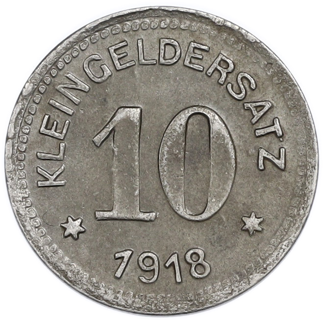 10 пфеннигов 1918 года Германия — район Кверфурт (Нотгельд) — Фото №2