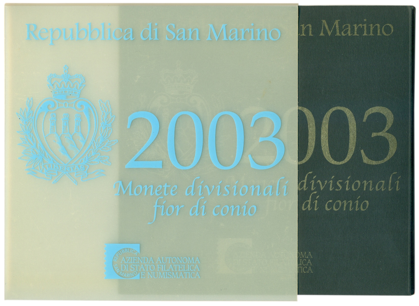 Набор из 9 евромонет 2003 года Сан-Марино — Фото №3