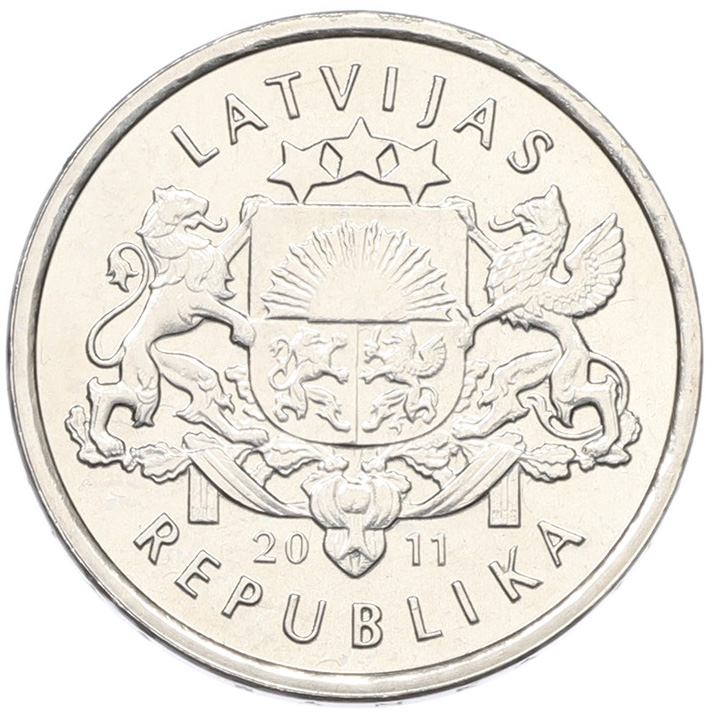 1 лат 2011 года Латвия «Пряничное сердце» — Фото №2