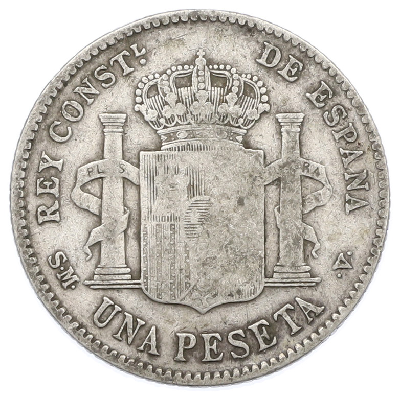 1 песета 1903 года Испания — Фото №2