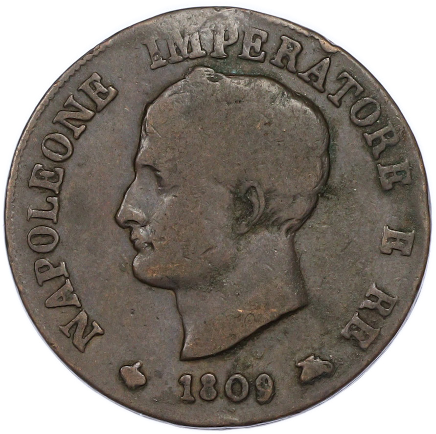 1 сольдо 1809 года Наполеоновское королевство Италия — Фото №1