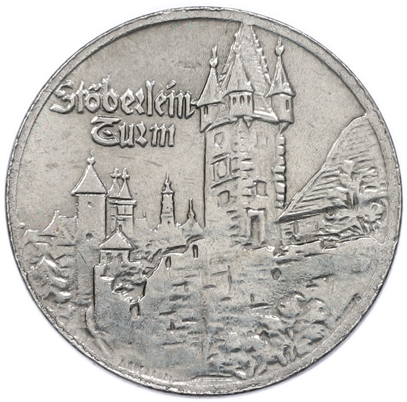 25 пфеннигов 1921 года Германия — город Ротенбург-об-дер-Таубер (Нотгельд) «Оборонительная башня Штёберлайнстурм» — Фото №1