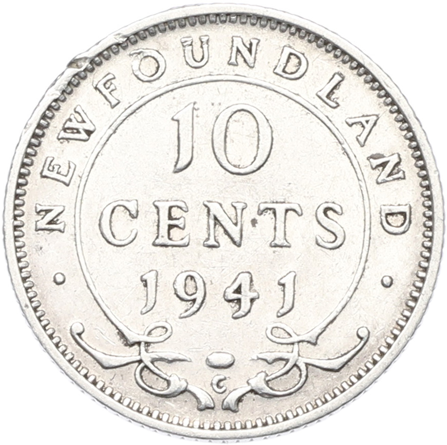 10 центов 1941 года Ньюфаундленд — Фото №1
