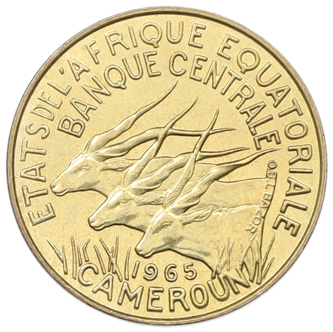 5 франков 1965 года Экваториальная Африка (Камерун) — Фото №1