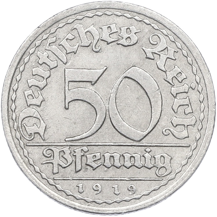 50 пфеннигов 1919 года G Германия — Фото №1
