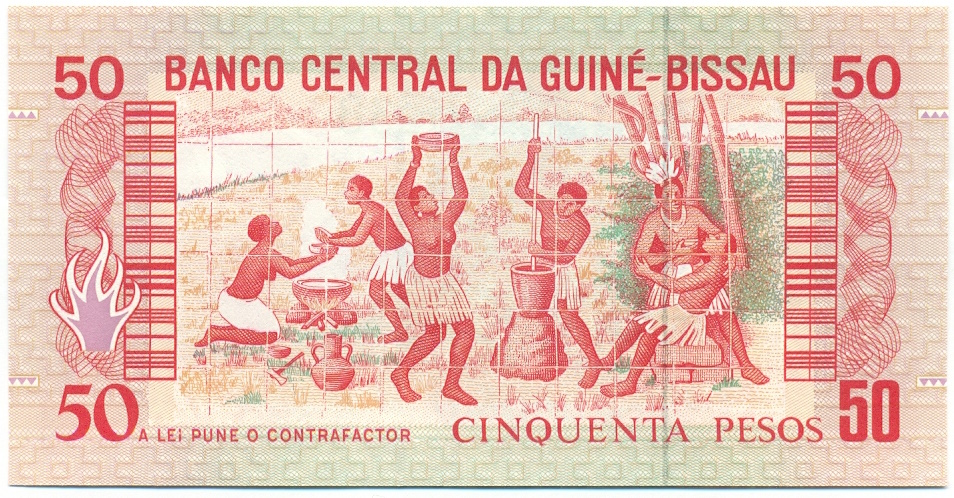 50 песо 1990 года Гвинея-Бисау — Фото №2