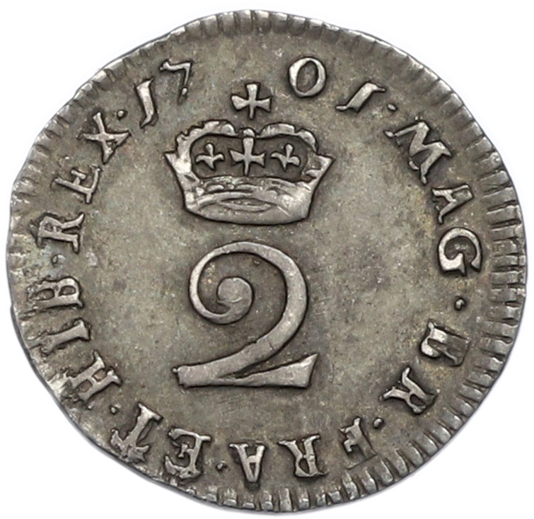 2 пенса 1701 года Великобритания (Вильгельм III) — Фото №1