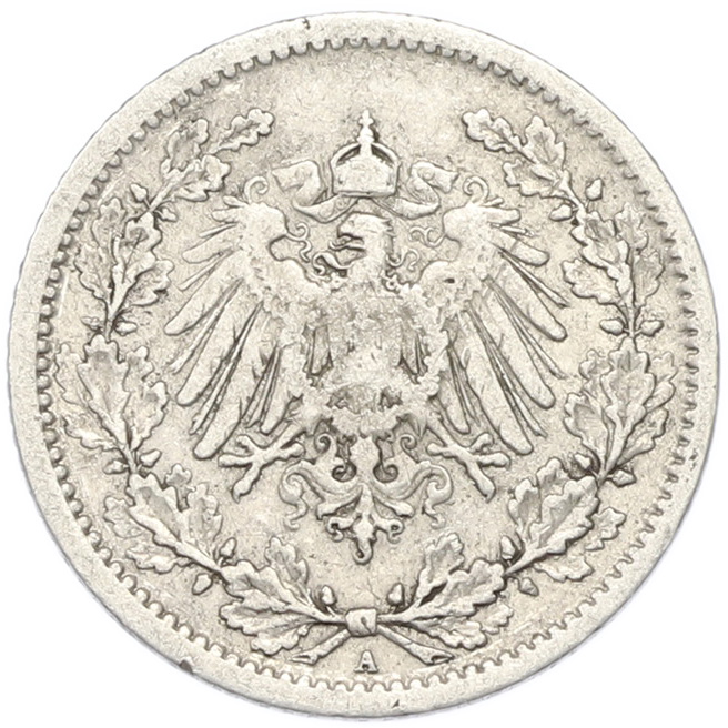 1/2 марки 1906 года A Германия — Фото №2
