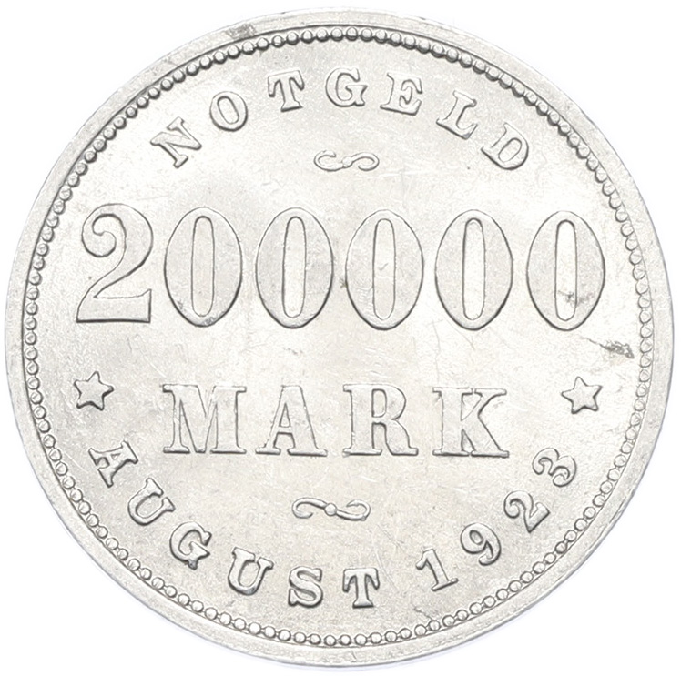 200000 марок 1923 года Германия — Гамбург (Нотгельд) — Фото №1