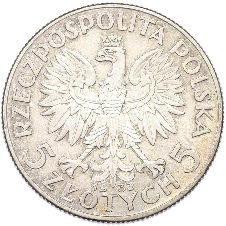 5 злотых 1933 года Польша — Фото №1