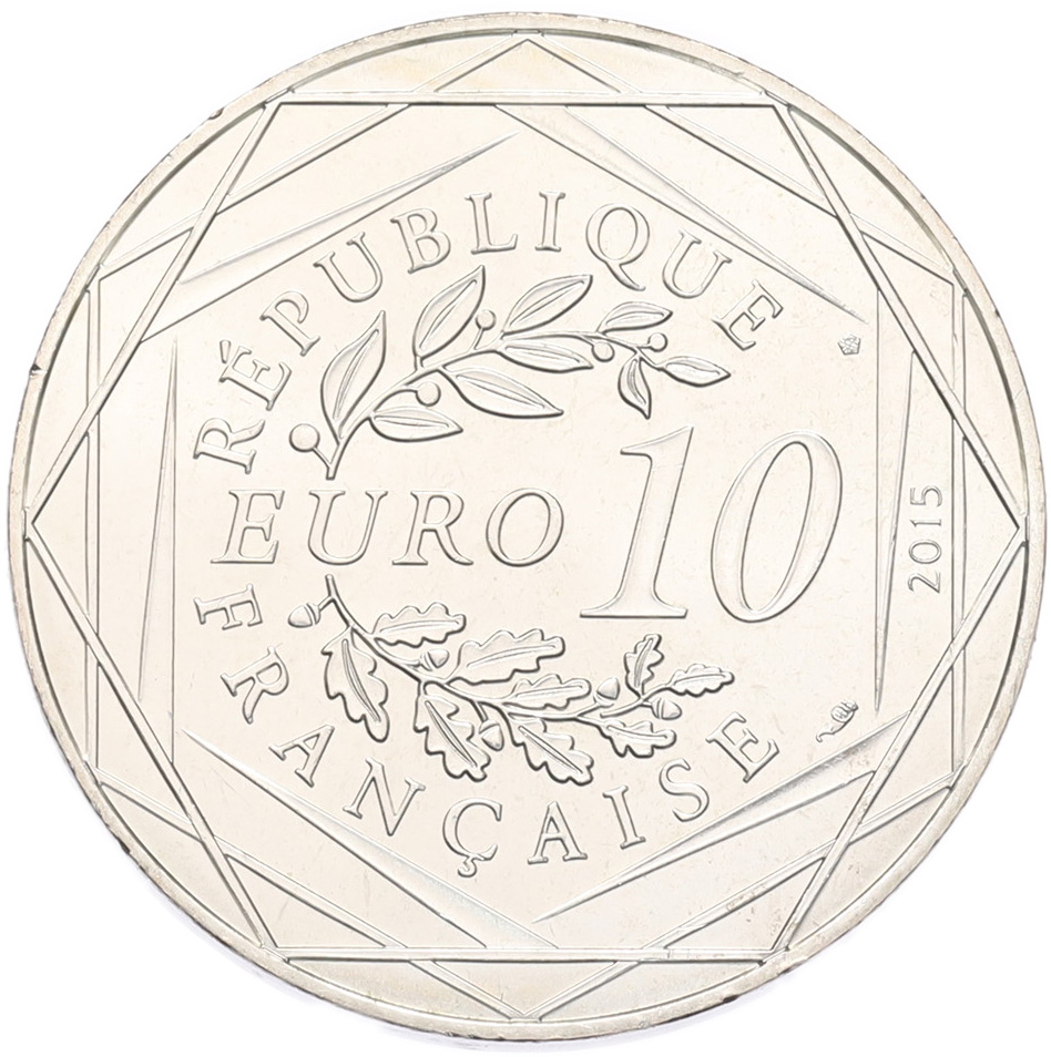 10 евро 2015 года Франция «Астерикс и Обеликс — Астерикс и Клеопатра» — Фото №2