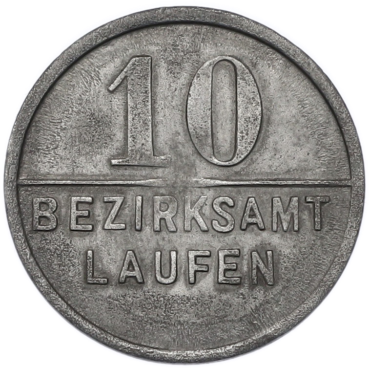 10 пфеннигов 1917 года Германия — округ Лауфен (Нотгельд) — Фото №2