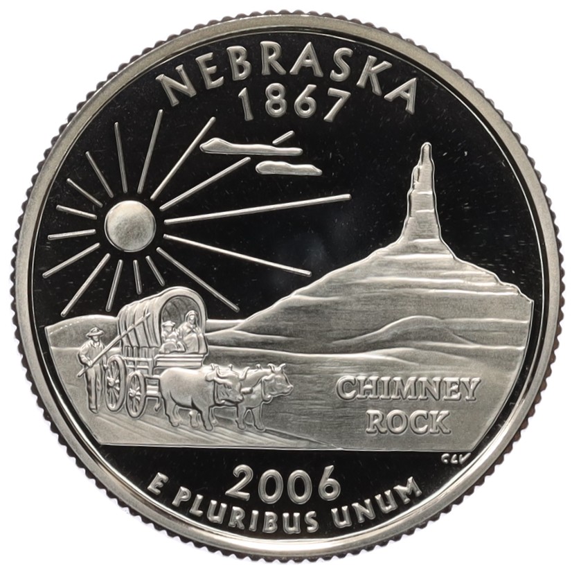 1/4 доллара (25 центов) 2006 года S США «Штаты и территории — Небраска» — Фото №1