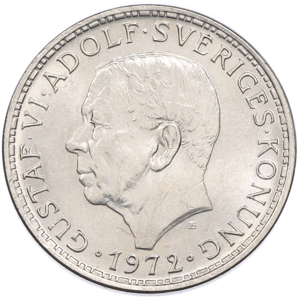 5 крон 1972 года Швеция — Фото №1