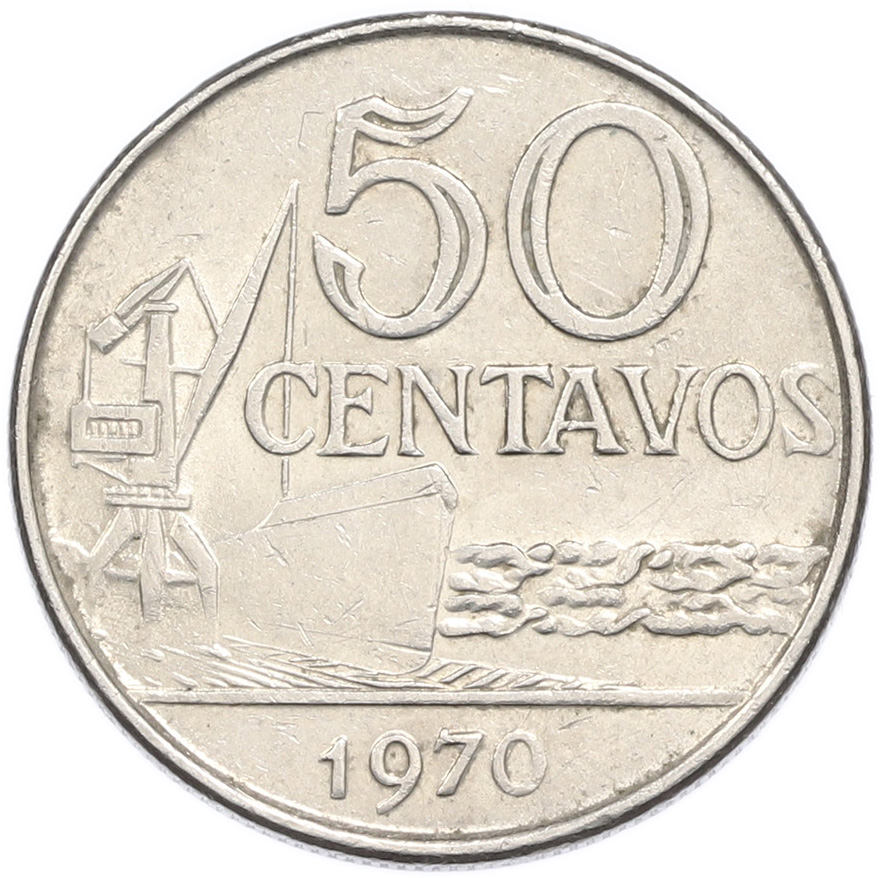 50 сентаво 1970 года Бразилия — Фото №1