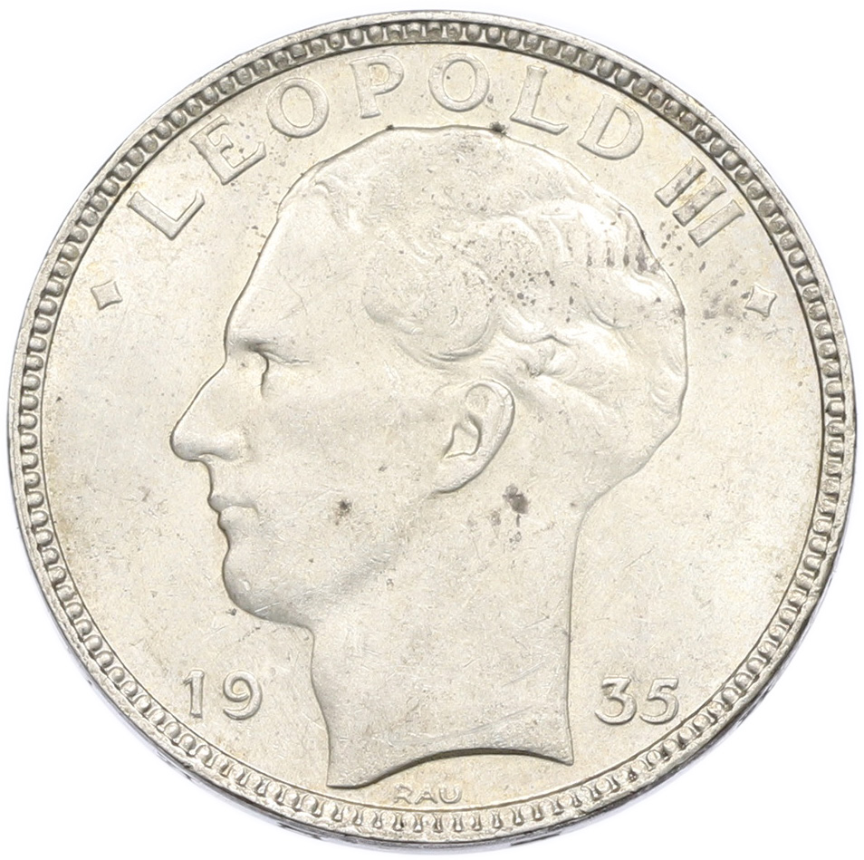 20 франков 1935 года Бельгия — Фото №1