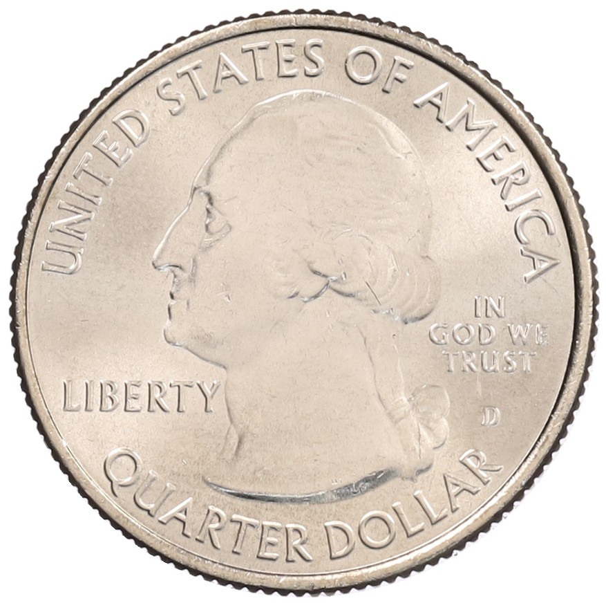 1/4 доллара (25 центов) 2011 года D США «Национальные парки — №10 Рекреационная зона Чикасо» — Фото №2