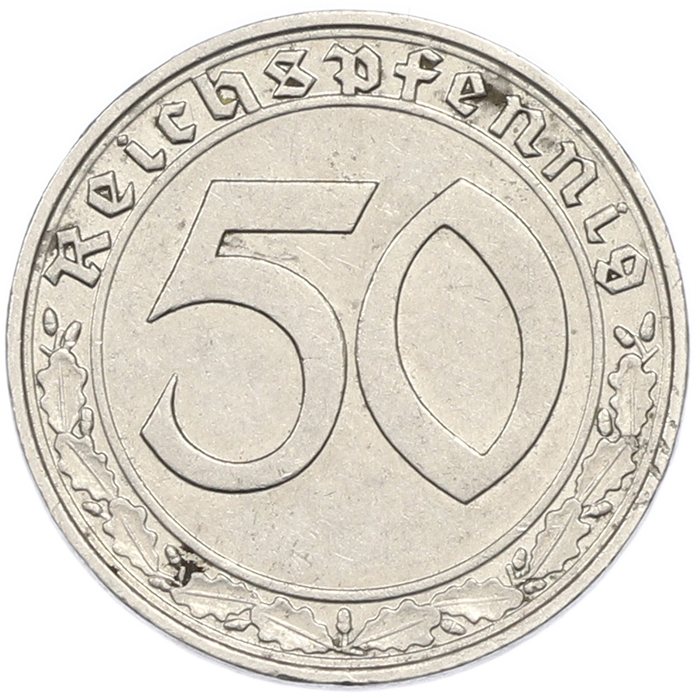 50 рейхспфеннигов 1938 года F Германия — Фото №2