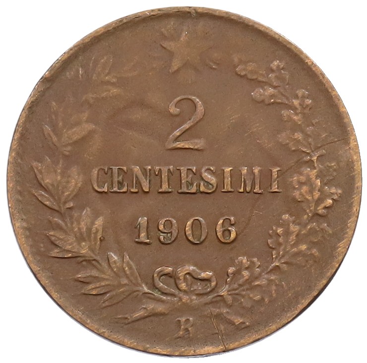 2 чентезимо 1906 года Италия — Фото №1