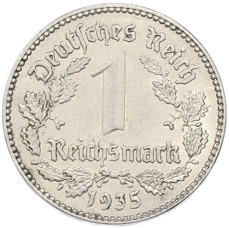 1 рейхсмарка 1935 года A Германия — Фото №1