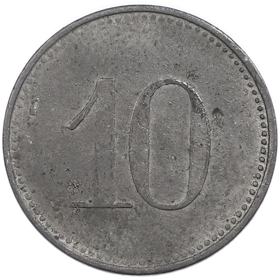 10 пфеннигов 1917 года Германия — город Херсбрук (Нотгельд) — Фото №2