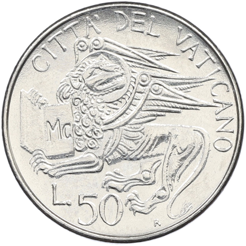 50 лир 1985 года Ватикан — Фото №1